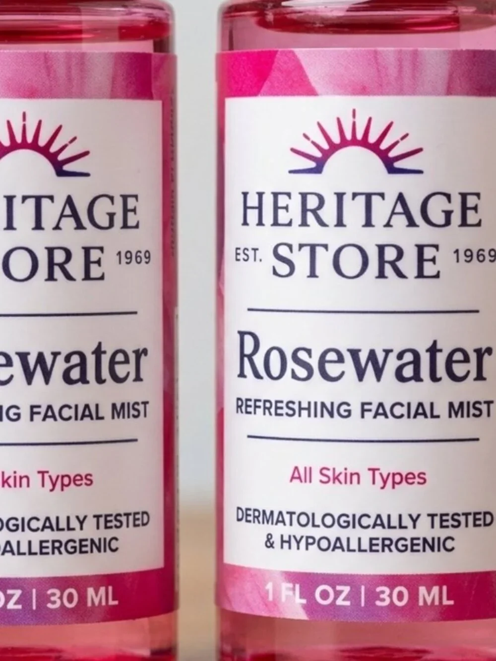 2 bottles of Heritage Store Rosewater Refreshing Facial Mist 1 oz = 2 oz total - Picture 2 of 4